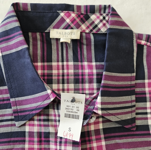 NWT Talbots Button Down Shirt Lot Small Floral & Plaid - Picture 10 of 12